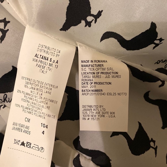 Moschino kids wool jacket size 4 years - Picture 13 of 14